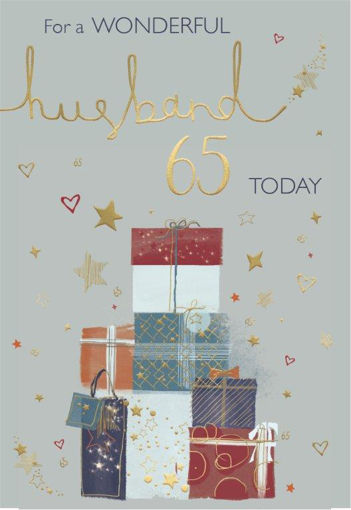 Picture of FOR A WONDERFUL HUSBAND ON YOUR 65TH BIRTHDAY CARD
